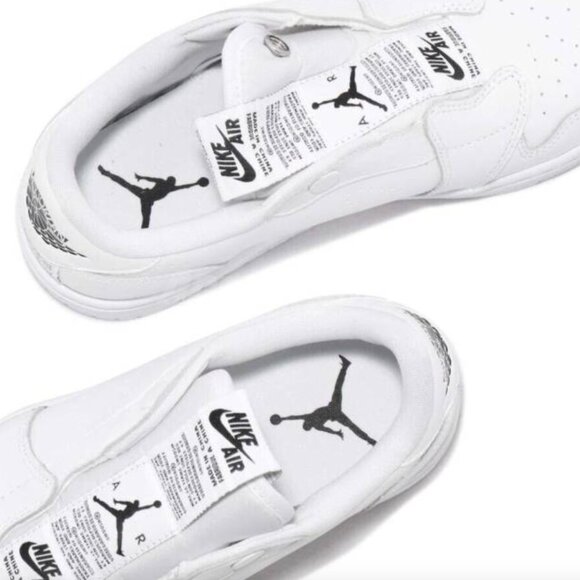 NEW NIKE AIR JORDAN RETRO 1 LOW SLIP-on Women Sneakers Shoes WHITE various sizes - Picture 3 of 14